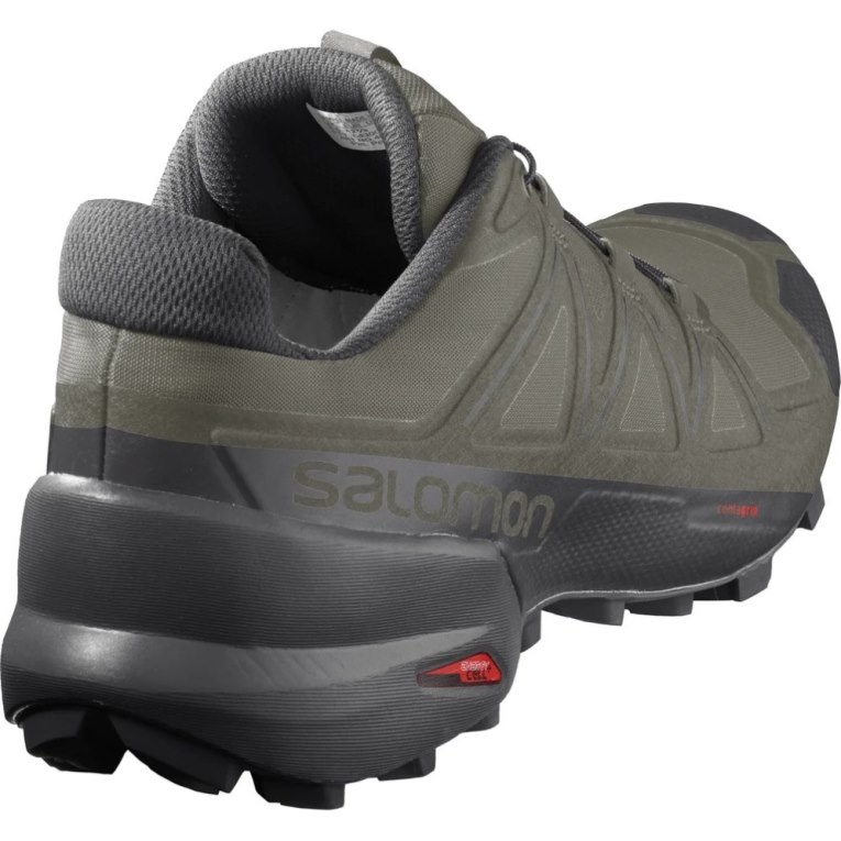 Olive Salomon Speedcross 5 Men's Trail Running Shoes | PH 25197O